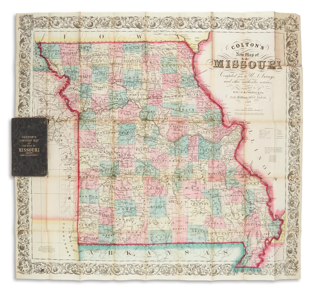 COLTON, G.W. & C.B. New Map of Missouri.